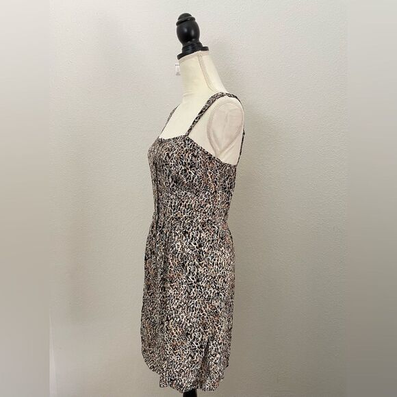 Volcom 1 Minute More Leopard Print Pocket Button Down Mini Dress Small NEW - Picture 7 of 13